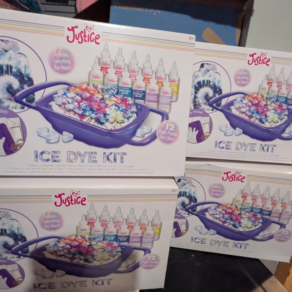 Justice Ice Dye Kit with Vibrant Colors 4 Kits Unopened